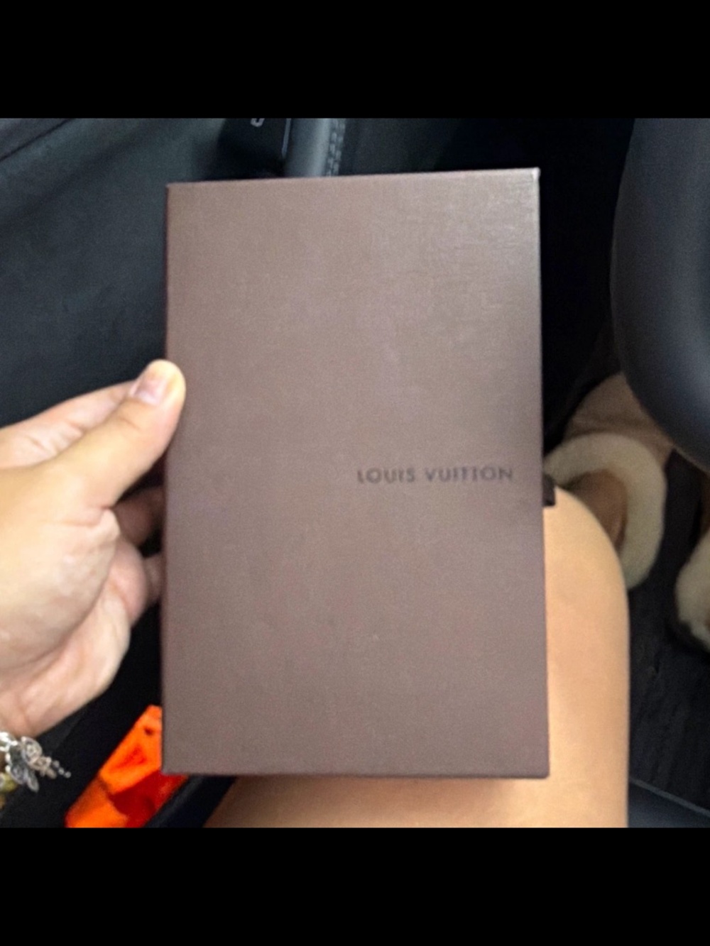 Louis Vuitton Red Monogram Embossed Leather Wallet w/ Chain Strap & Zipper